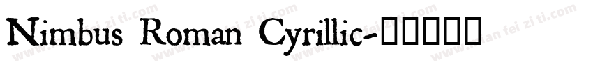 Nimbus Roman Cyrillic字体转换